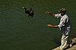 Lalit give Selma a toss, in Mt. Abu, India